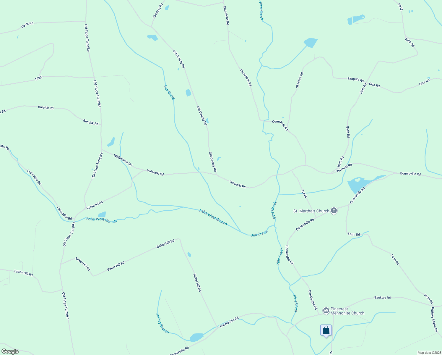 map of restaurants, bars, coffee shops, grocery stores, and more near Volanski Road in Benton