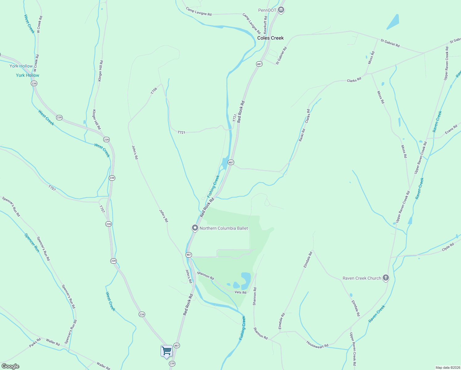 map of restaurants, bars, coffee shops, grocery stores, and more near 4724 Red Rock Road in Benton