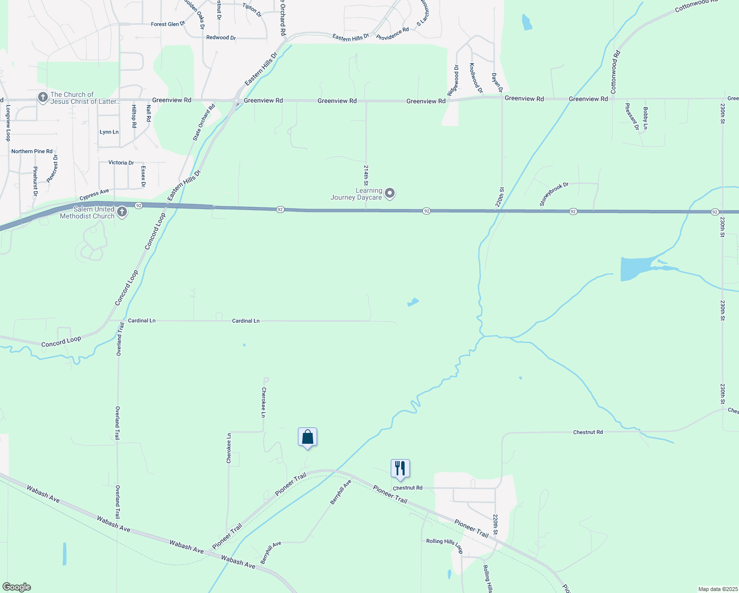 map of restaurants, bars, coffee shops, grocery stores, and more near 14591 Como Lane in Council Bluffs