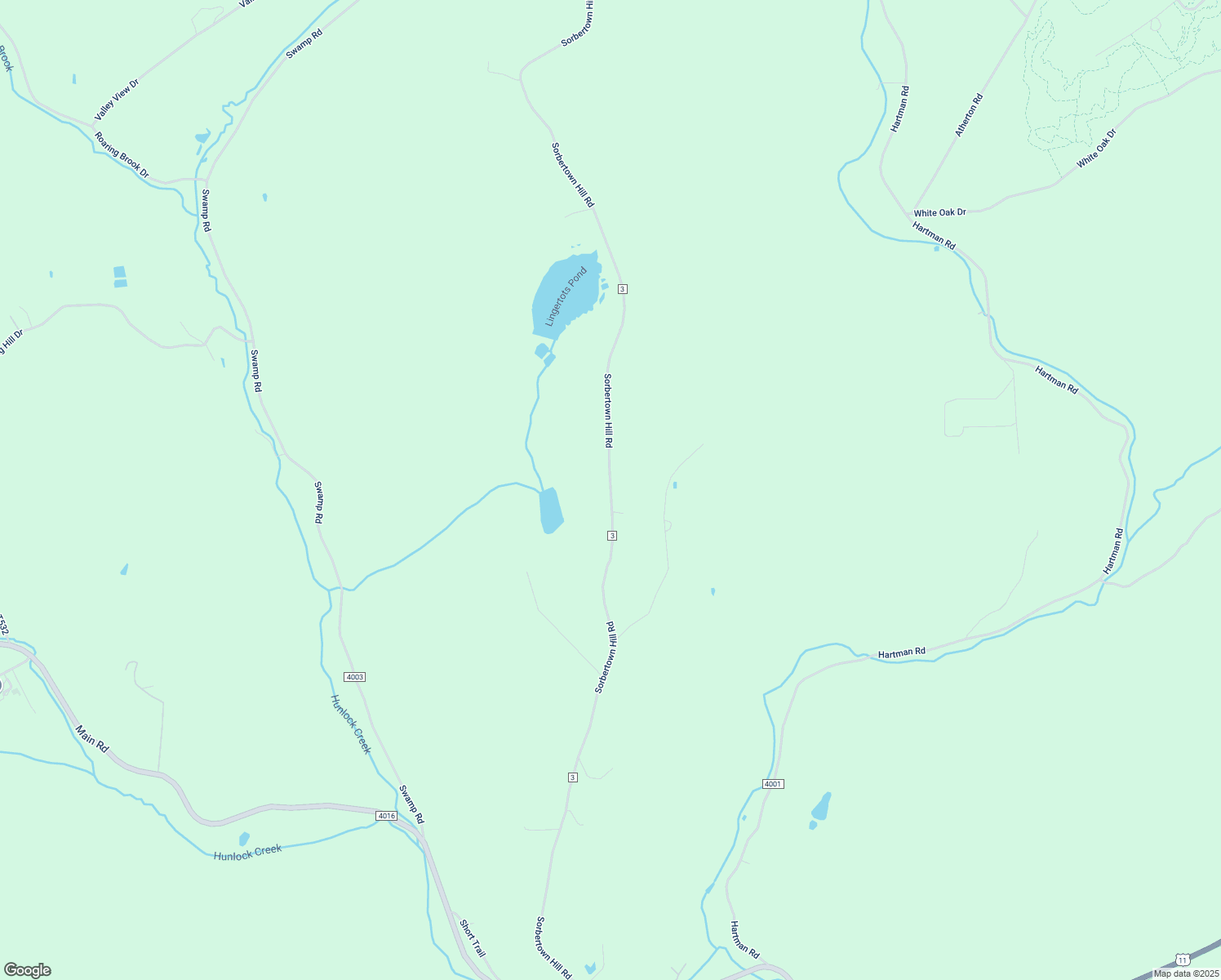 map of restaurants, bars, coffee shops, grocery stores, and more near Sorbertown Hill Road in Hunlock Creek