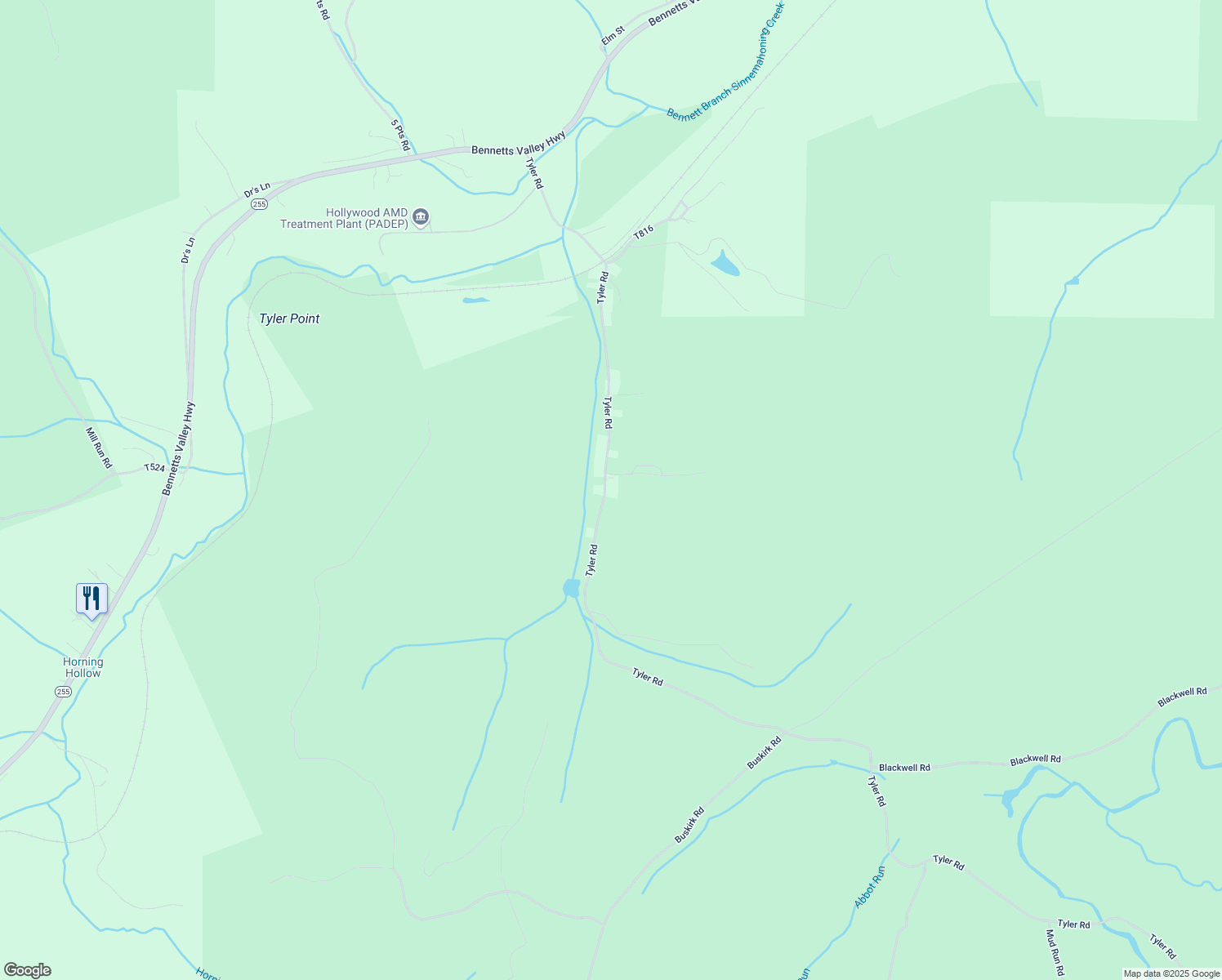 map of restaurants, bars, coffee shops, grocery stores, and more near 9348 Tyler Road in Penfield