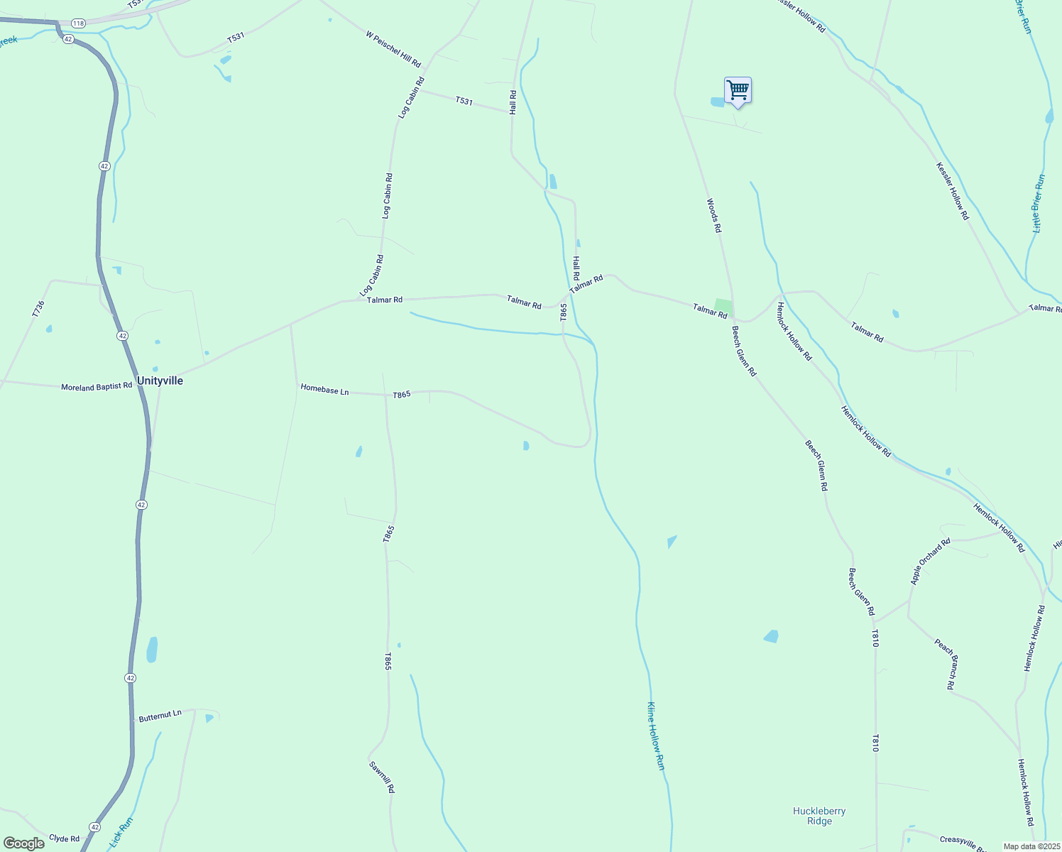 map of restaurants, bars, coffee shops, grocery stores, and more near 389 Sawmill Road in Benton