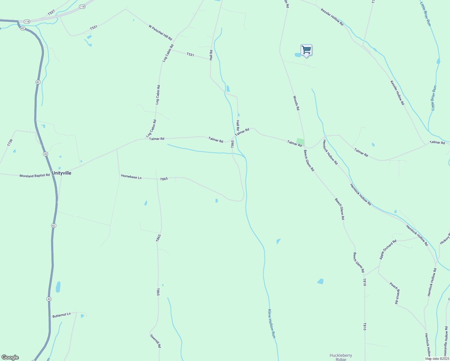 map of restaurants, bars, coffee shops, grocery stores, and more near 389 Sawmill Road in Benton