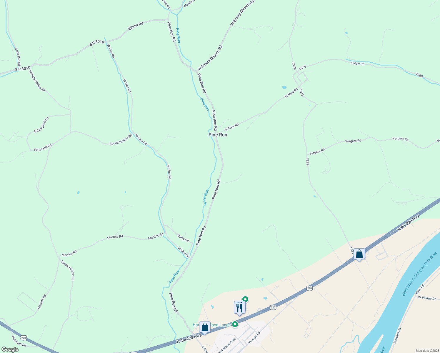 map of restaurants, bars, coffee shops, grocery stores, and more near 926 Pine Run Road in Linden