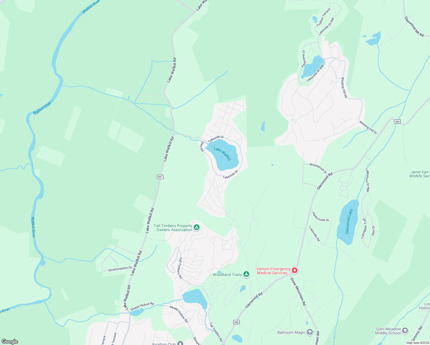 map of restaurants, bars, coffee shops, grocery stores, and more near 80 Lakeside Drive in Sussex