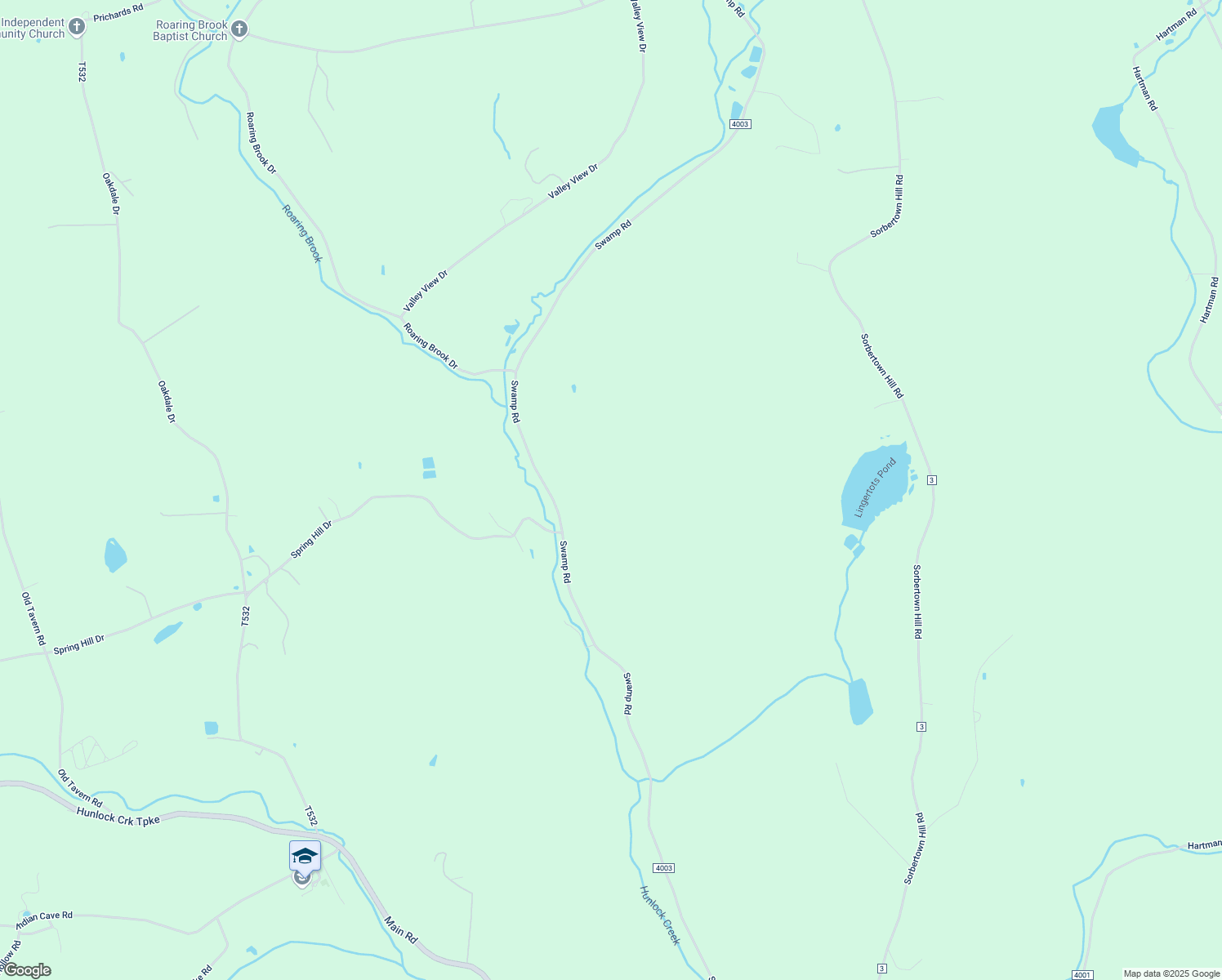 map of restaurants, bars, coffee shops, grocery stores, and more near State Route 4003 in Luzerne