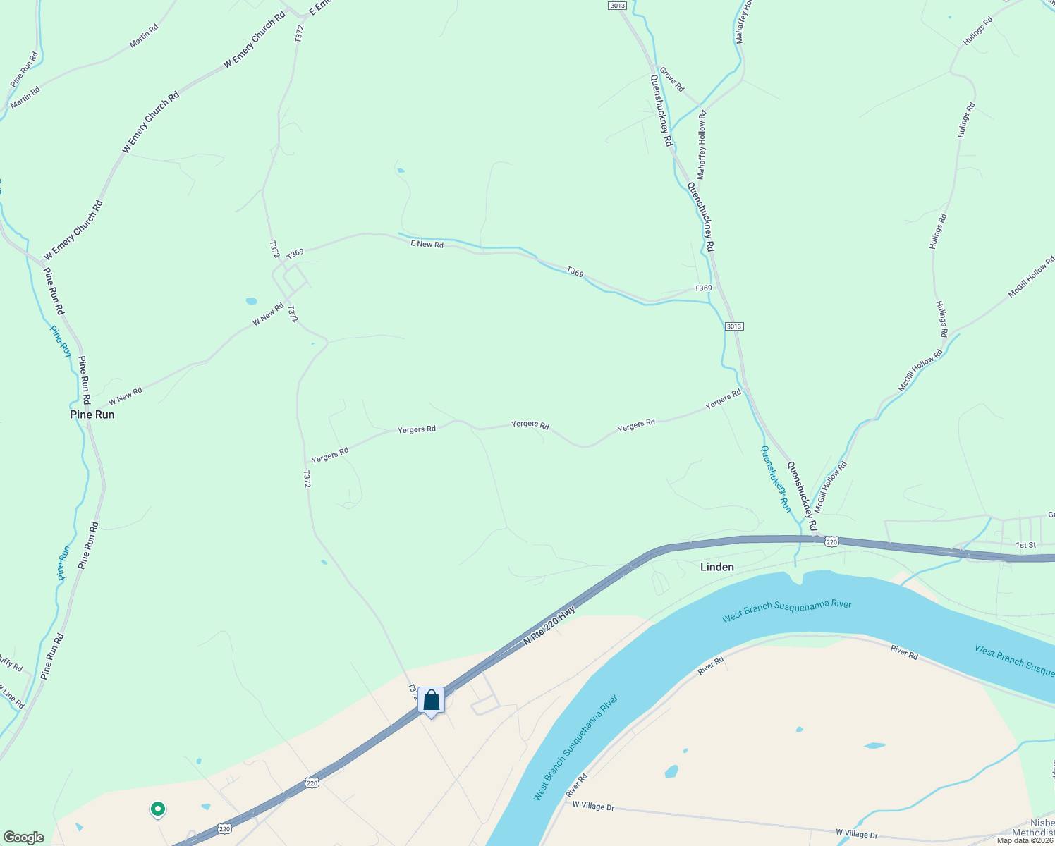 map of restaurants, bars, coffee shops, grocery stores, and more near Yergers Road in Linden