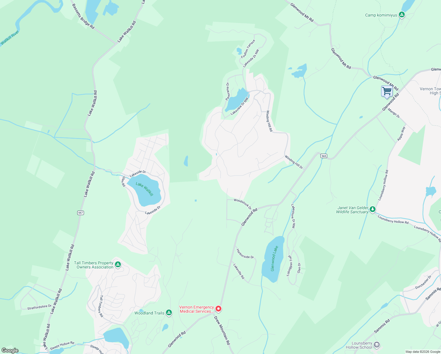 map of restaurants, bars, coffee shops, grocery stores, and more near 2 Appleseed Road in Sussex