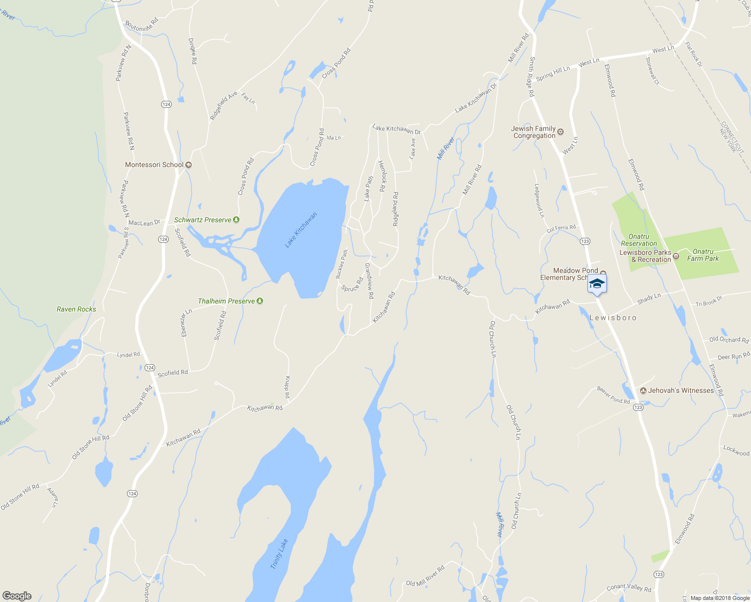 map of restaurants, bars, coffee shops, grocery stores, and more near 59 Grandview Road in South Salem