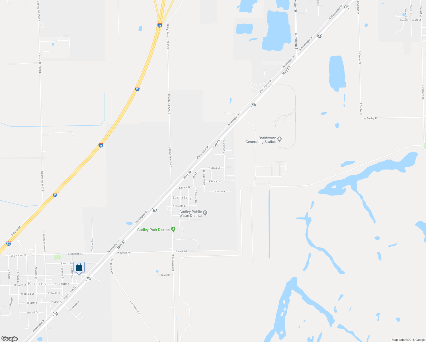 map of restaurants, bars, coffee shops, grocery stores, and more near 509 East Mesa Drive in Godley