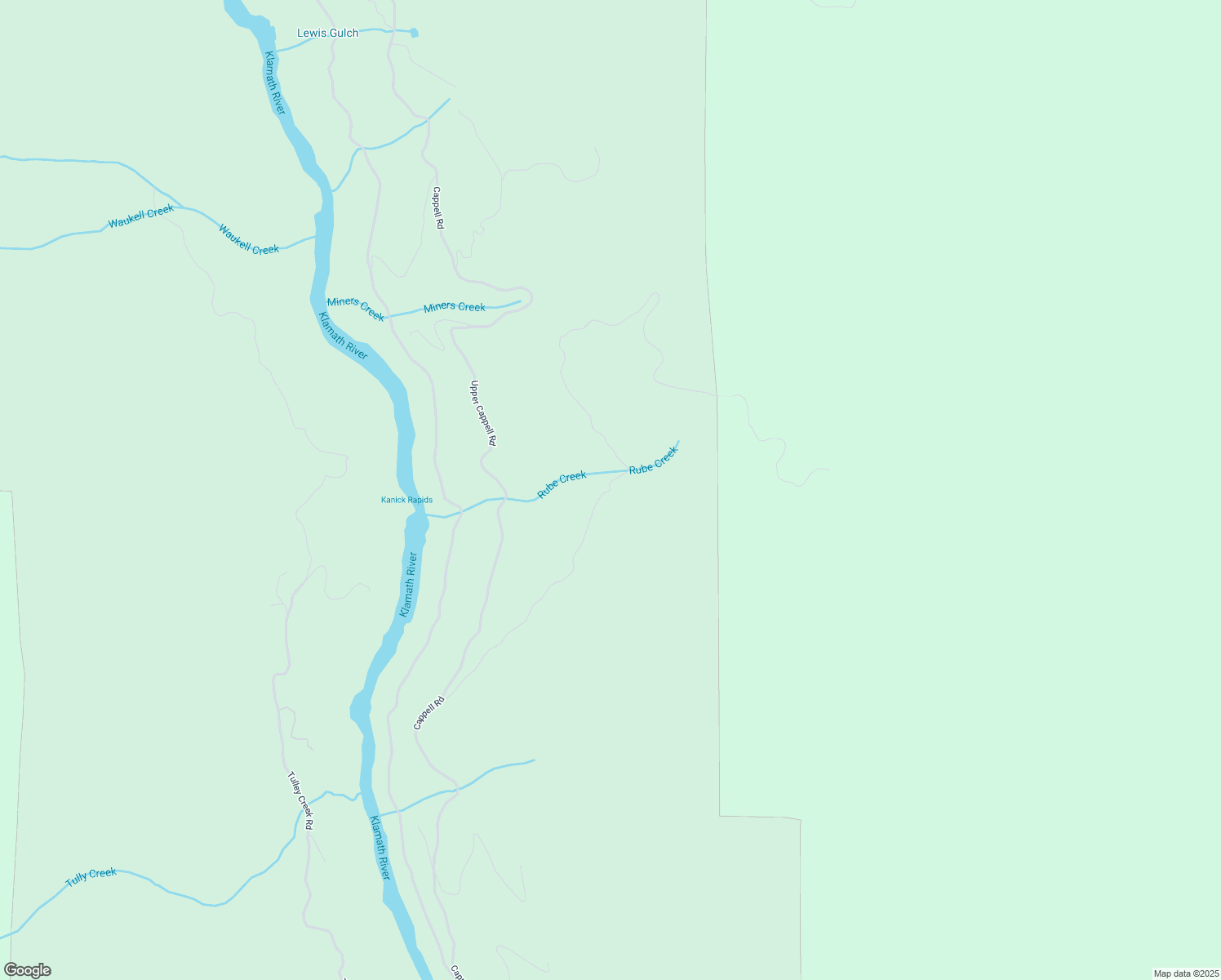 map of restaurants, bars, coffee shops, grocery stores, and more near Iron Gate Road in Humboldt County