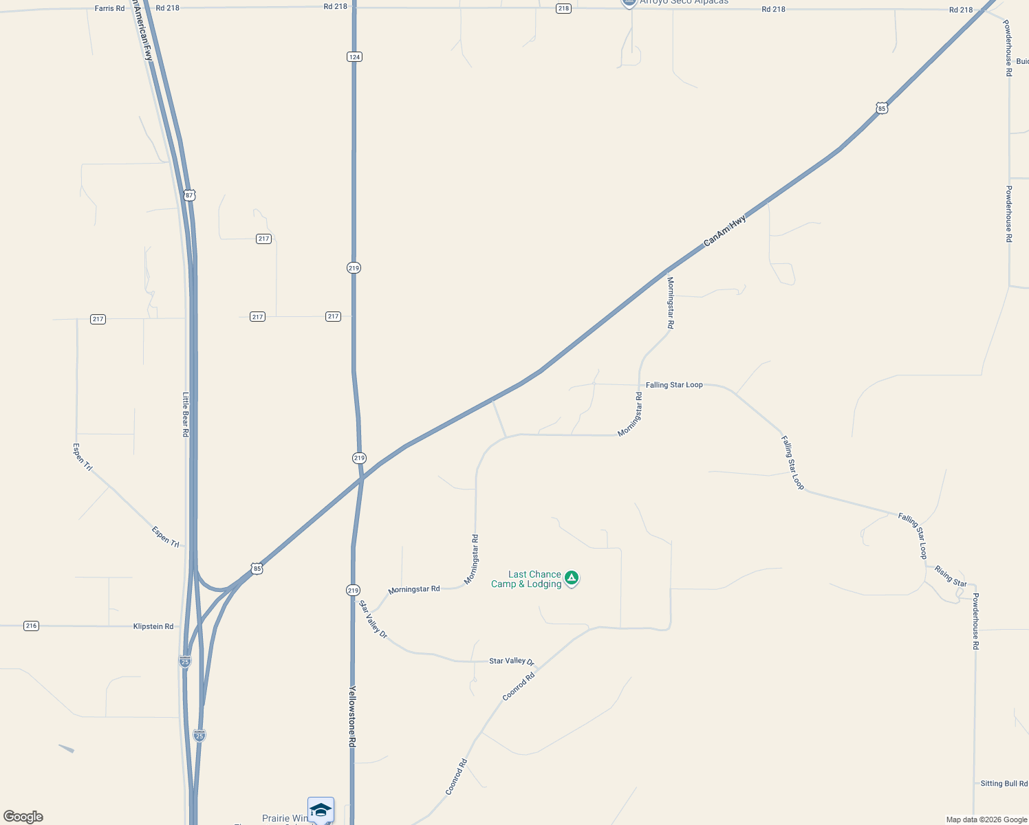 map of restaurants, bars, coffee shops, grocery stores, and more near 1661 Stardust Trail in Cheyenne