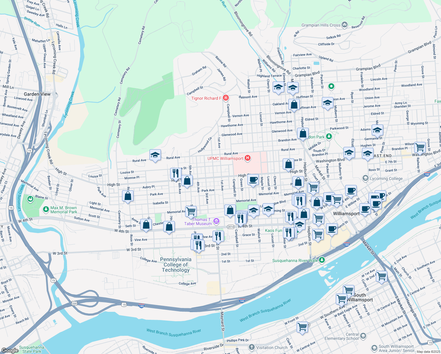 841 High Street, Williamsport PA Walk Score