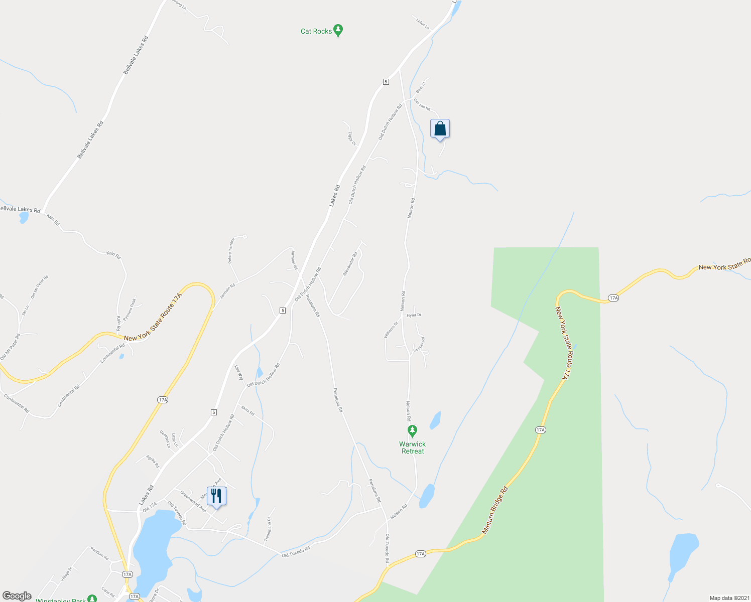 map of restaurants, bars, coffee shops, grocery stores, and more near 155 Alexander Road in Monroe