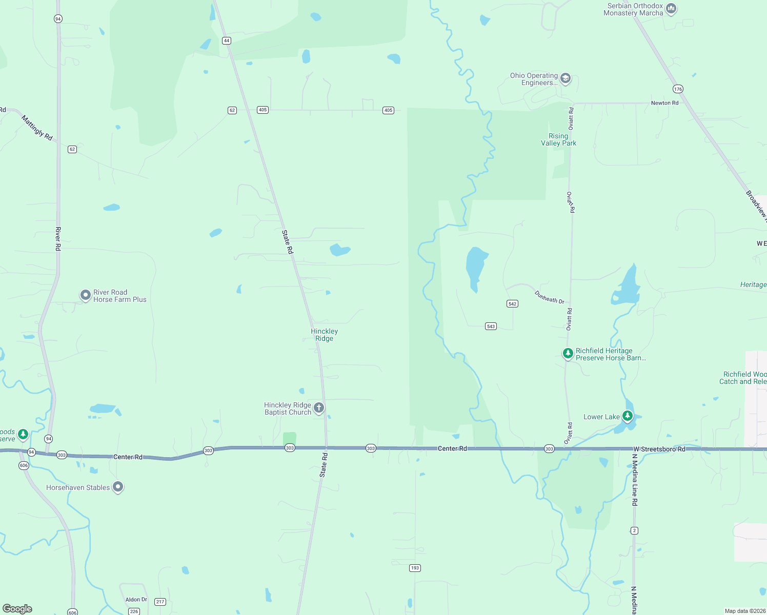 map of restaurants, bars, coffee shops, grocery stores, and more near 1075 State Road in Hinckley