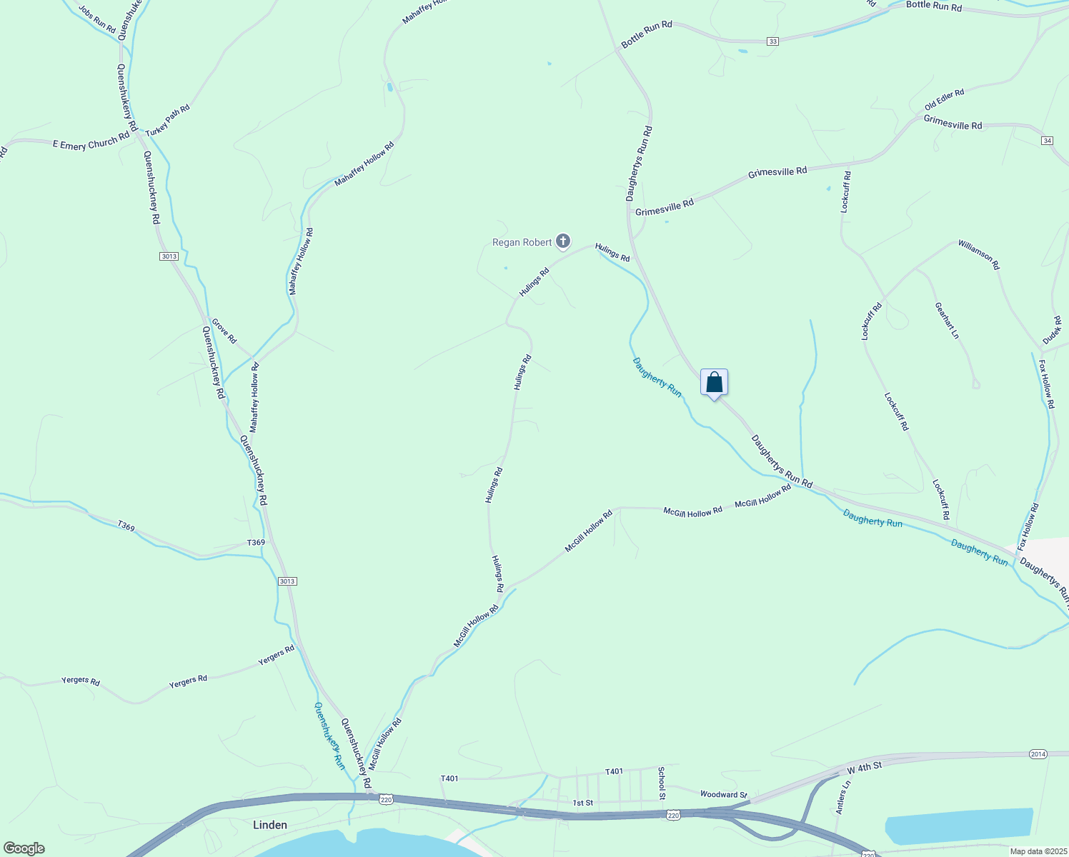 map of restaurants, bars, coffee shops, grocery stores, and more near 568 Hulings Road in Linden