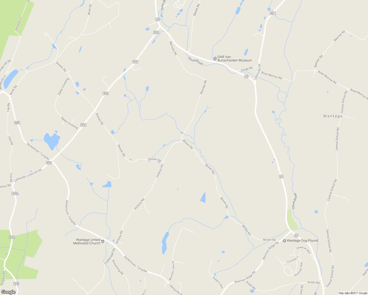 map of restaurants, bars, coffee shops, grocery stores, and more near 99 Brown Road in Wantage