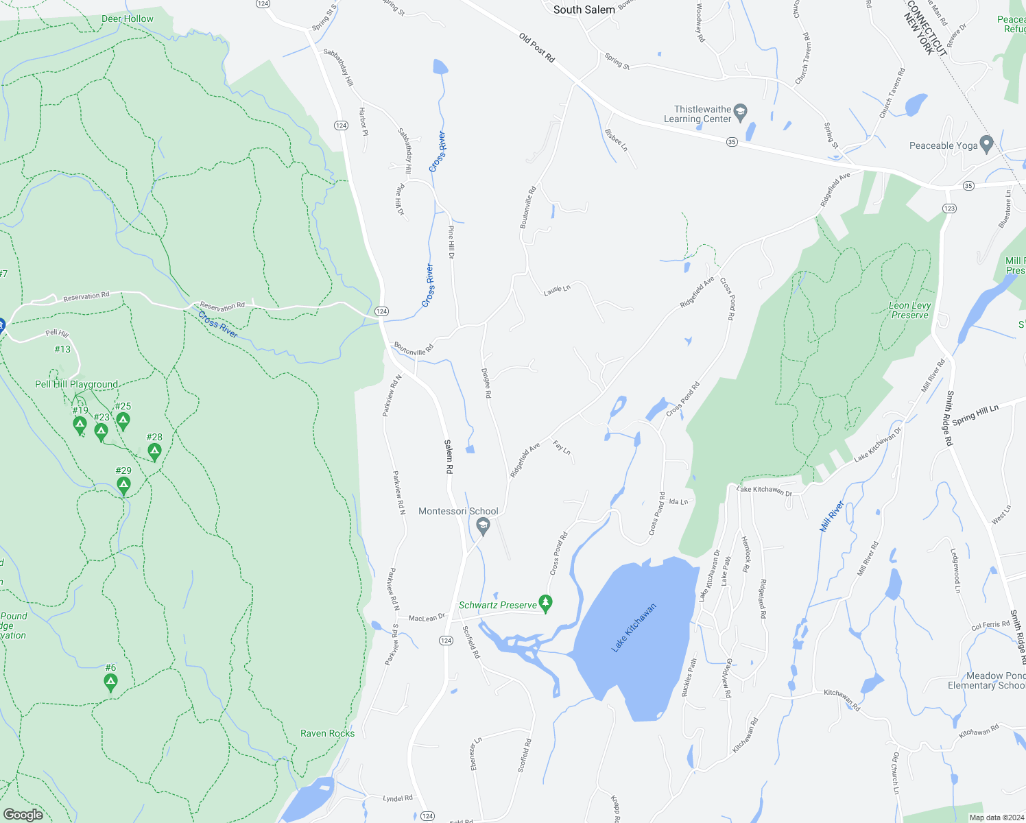 map of restaurants, bars, coffee shops, grocery stores, and more near 31 Dingee Road in South Salem