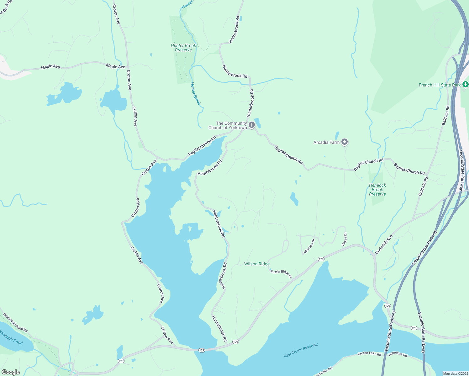 map of restaurants, bars, coffee shops, grocery stores, and more near 1479 Maiden Lane in Yorktown Heights