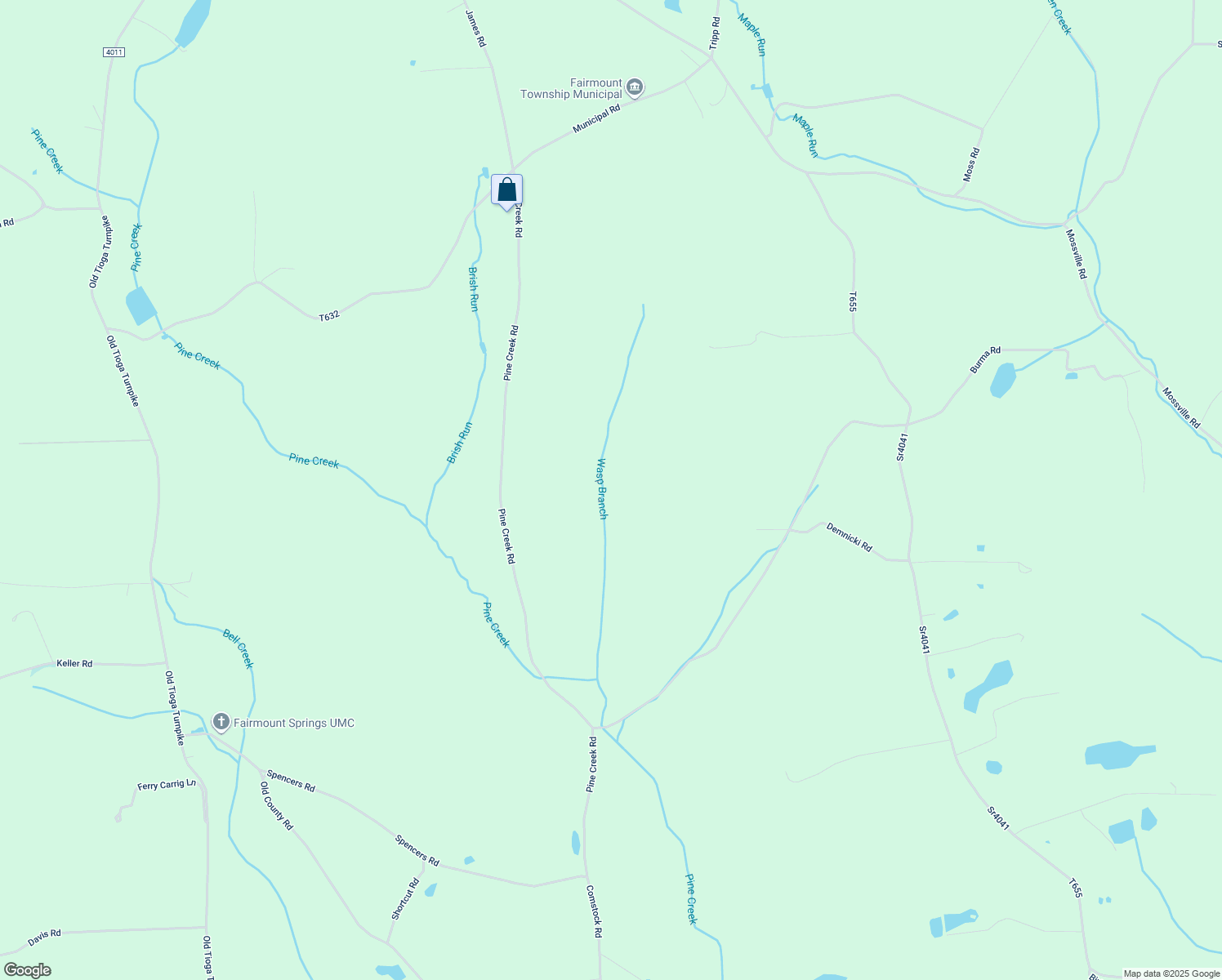 map of restaurants, bars, coffee shops, grocery stores, and more near Pine Creek Rd in Benton