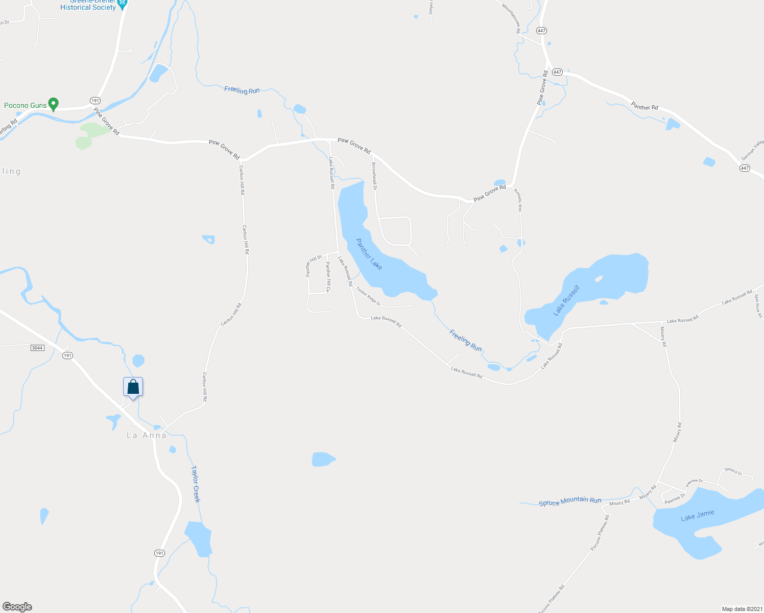 map of restaurants, bars, coffee shops, grocery stores, and more near Timber Ridge Drive in Newfoundland