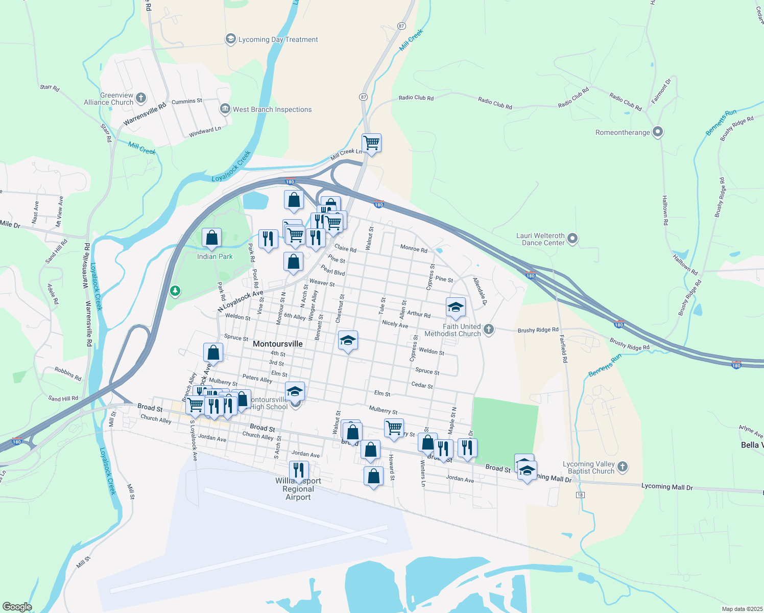 709 Tule Street, Montoursville PA Walk Score