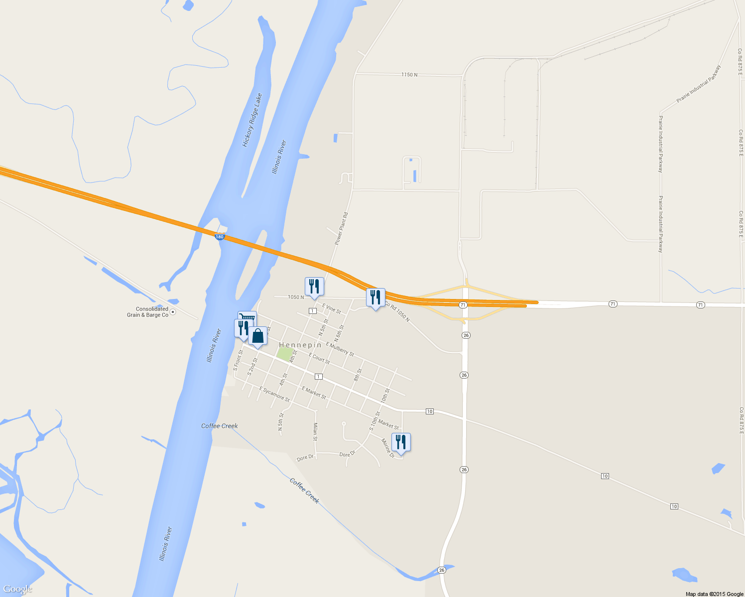 map of restaurants, bars, coffee shops, grocery stores, and more near 1050 North in Hennepin