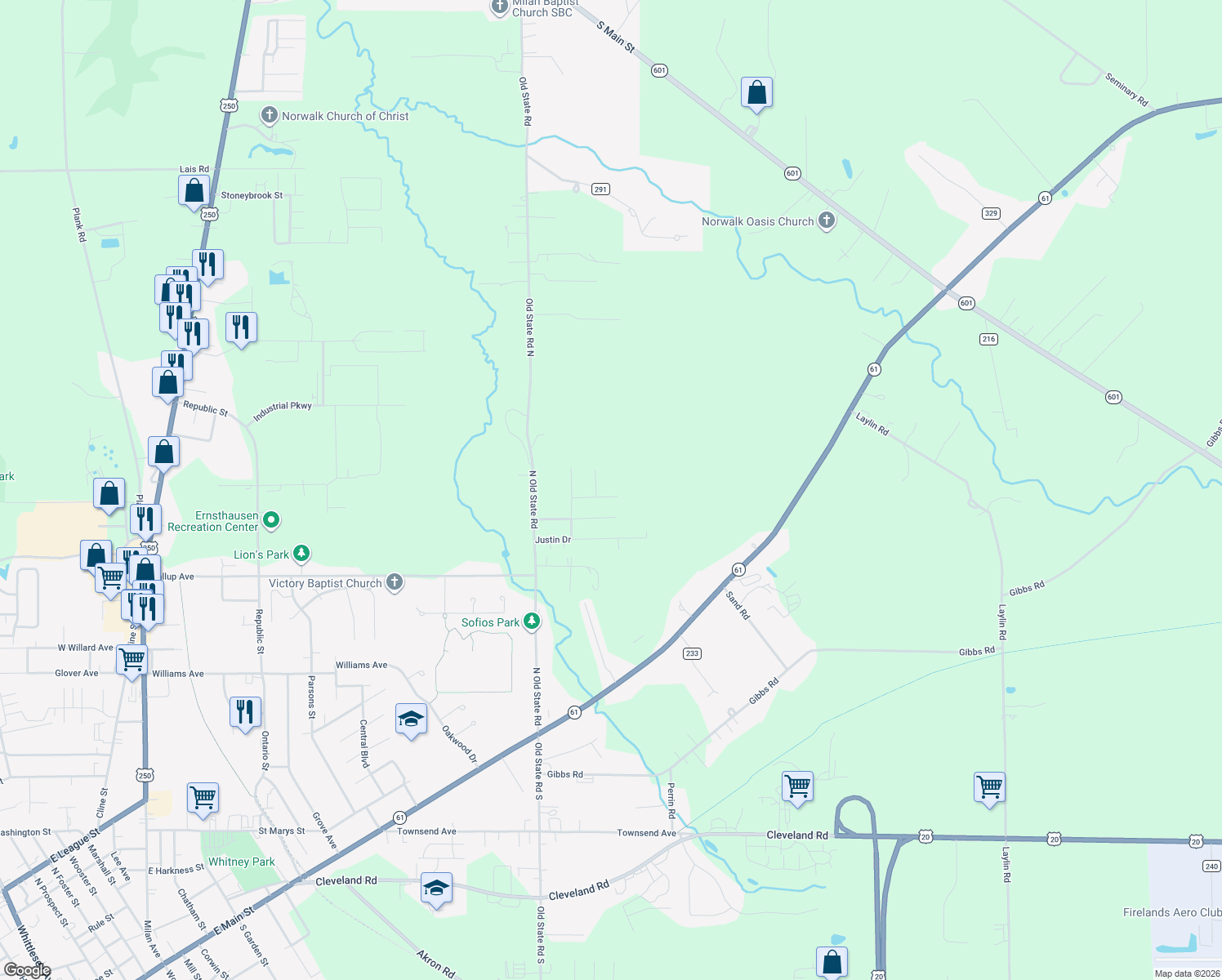 map of restaurants, bars, coffee shops, grocery stores, and more near 13 Chelsea Dr in Norwalk