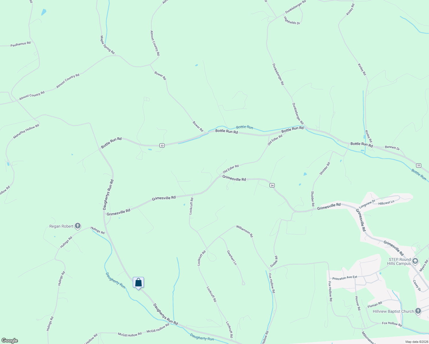 map of restaurants, bars, coffee shops, grocery stores, and more near 21 Danneker Drive in Williamsport