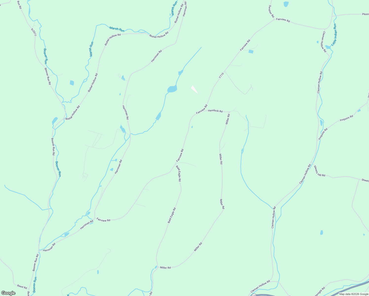 map of restaurants, bars, coffee shops, grocery stores, and more near 1140-1198 Fairview Road in Unityville