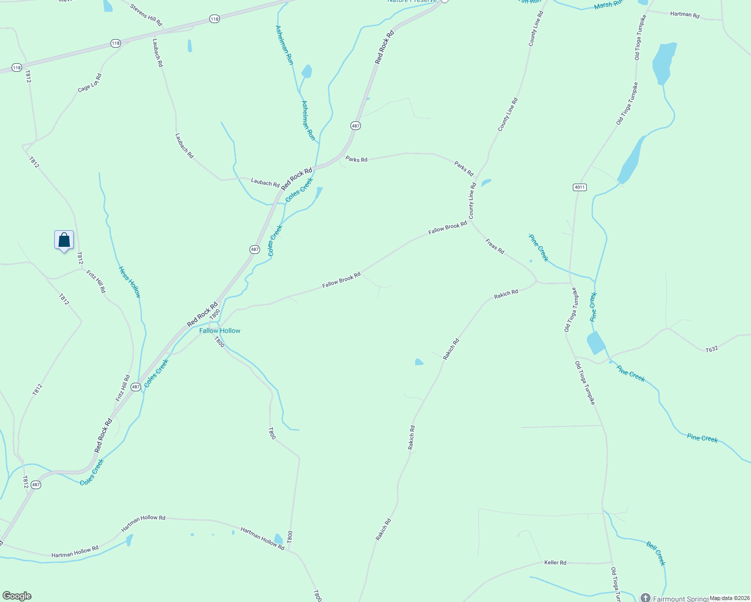 map of restaurants, bars, coffee shops, grocery stores, and more near 194A Fallow Brook Road in Benton