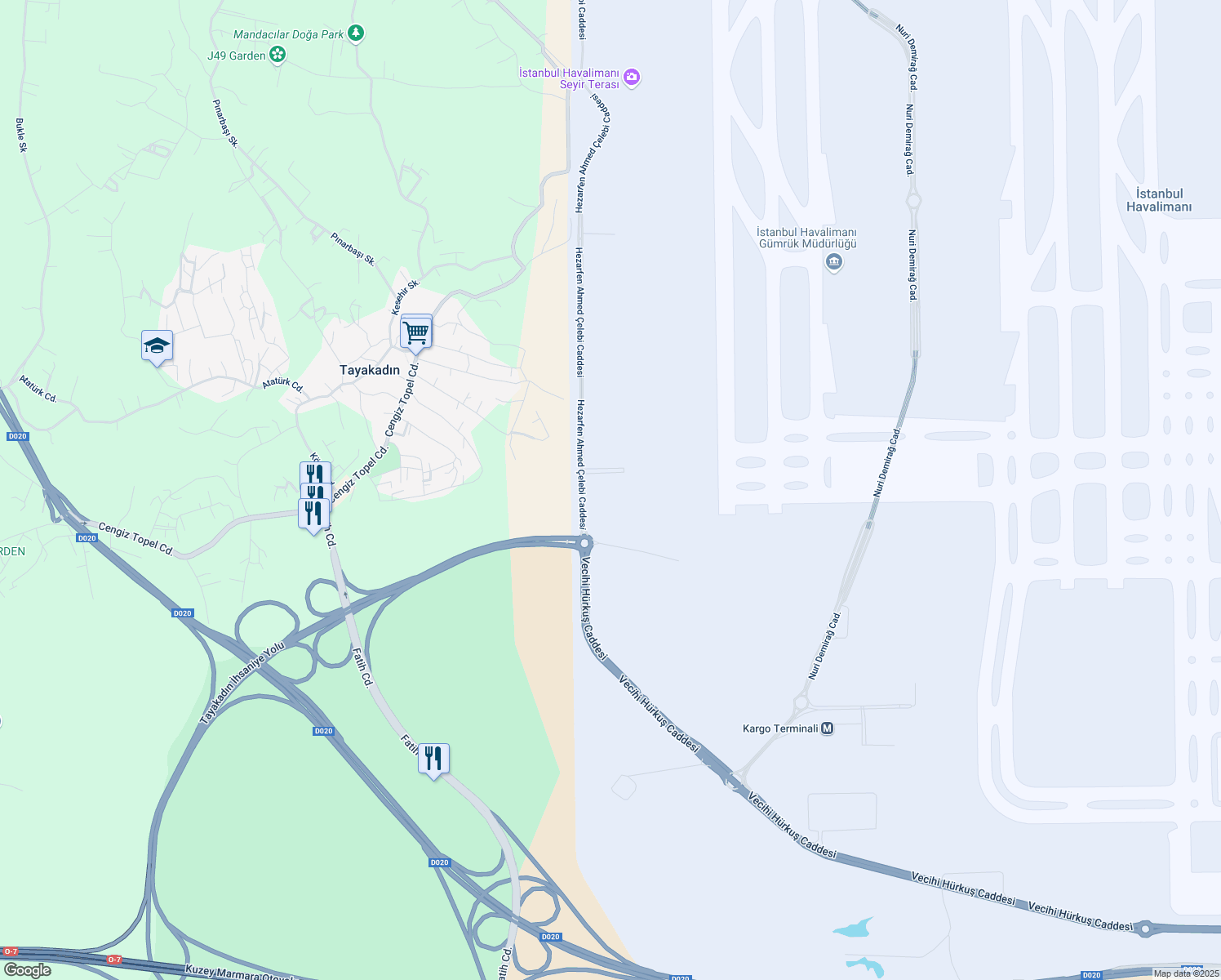 map of restaurants, bars, coffee shops, grocery stores, and more near 255 Ulubatlı Hasan Caddesi in Arnavutköy
