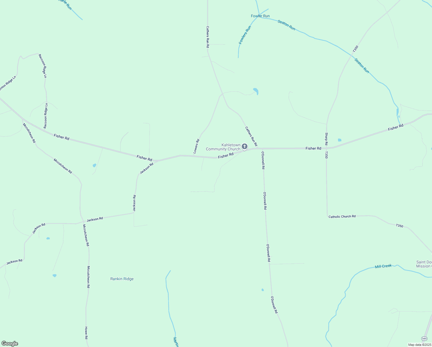 map of restaurants, bars, coffee shops, grocery stores, and more near 55 Kahletown Church Lane in Sigel