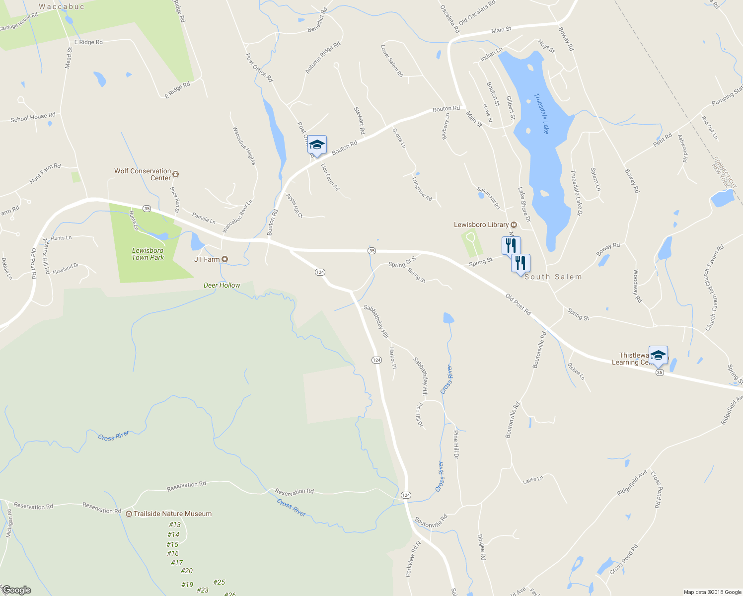 map of restaurants, bars, coffee shops, grocery stores, and more near 1 Sabbathday Hill in South Salem