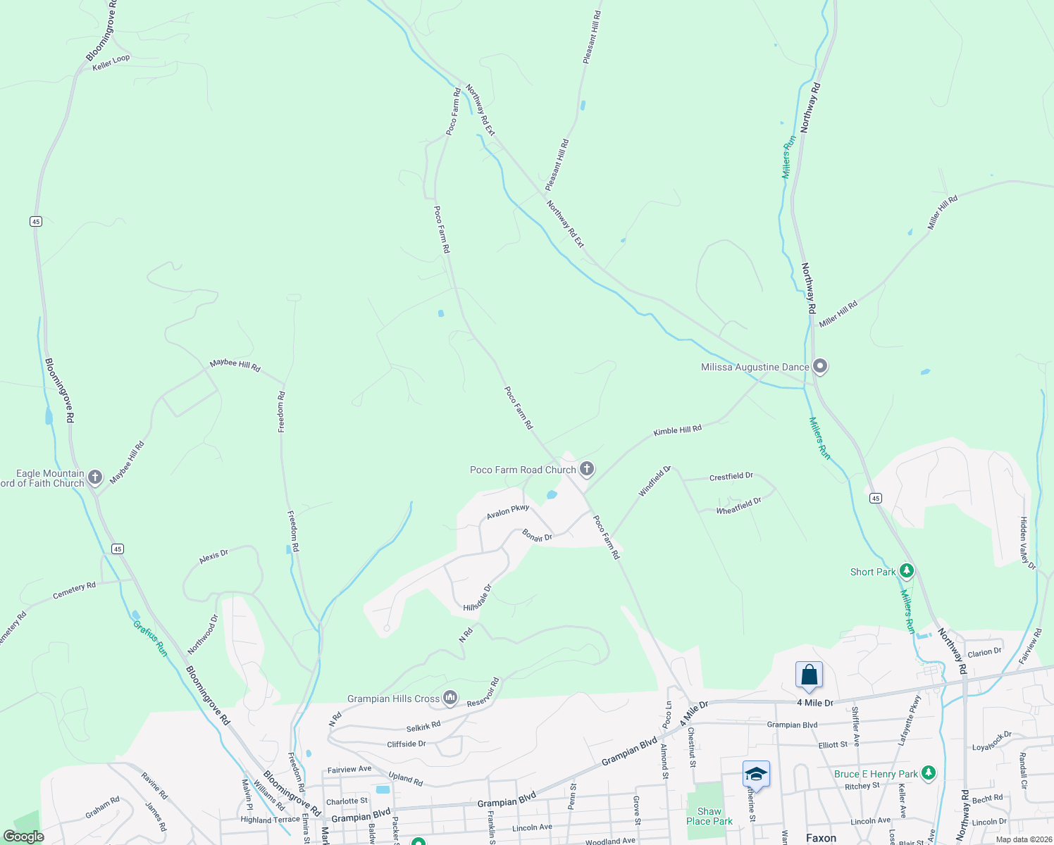 map of restaurants, bars, coffee shops, grocery stores, and more near 2008 State Route 2027 in Williamsport
