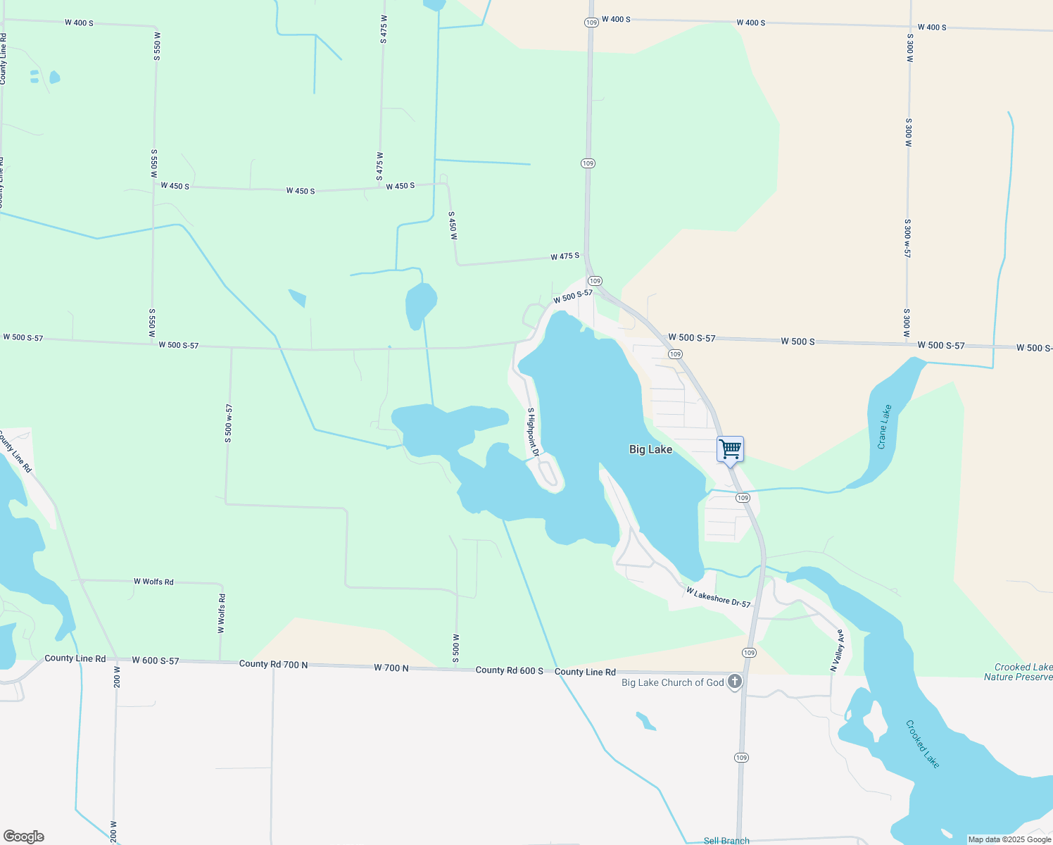 map of restaurants, bars, coffee shops, grocery stores, and more near 5226 South Highpoint Drive in Albion