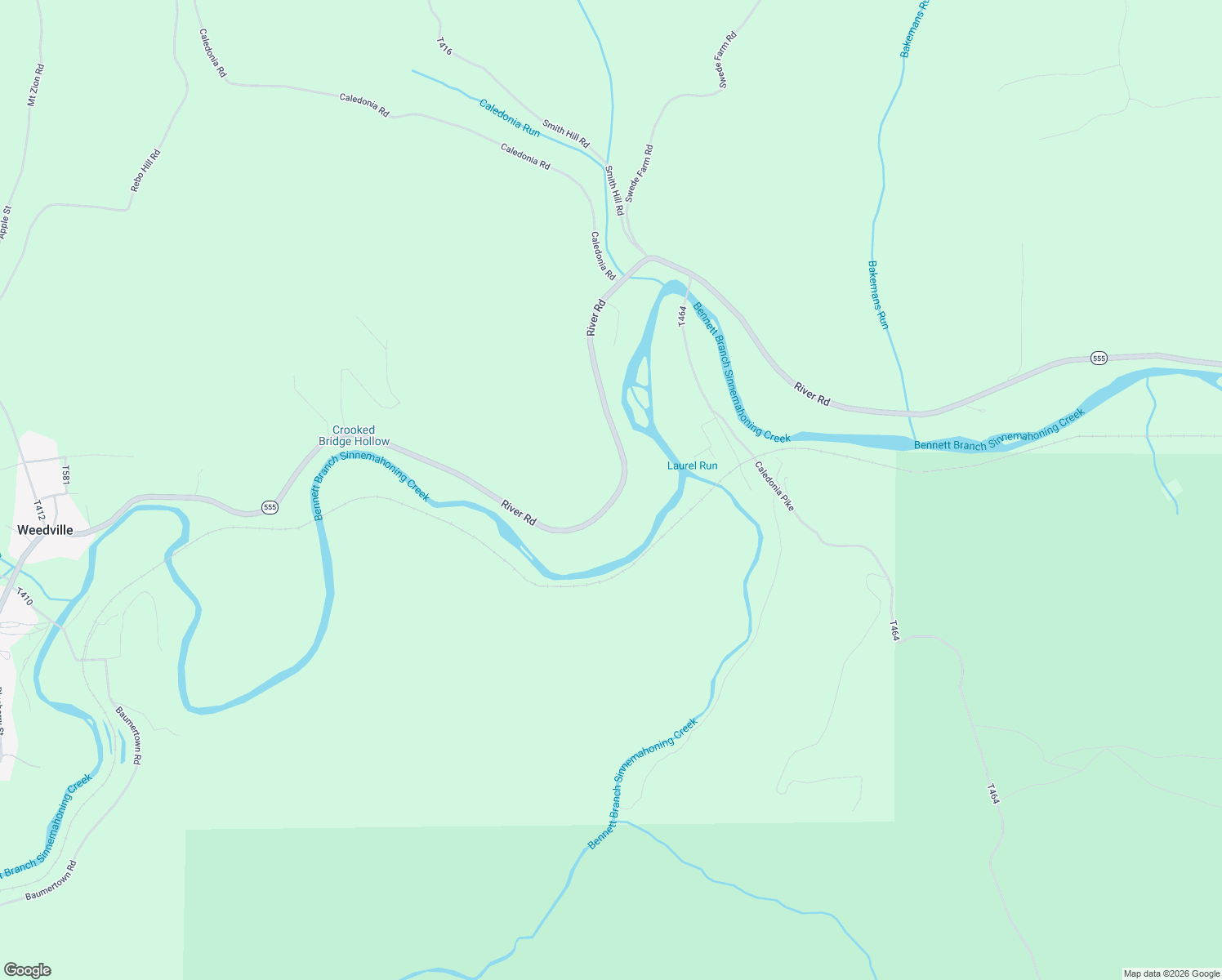 map of restaurants, bars, coffee shops, grocery stores, and more near 2315 River Road in Weedville
