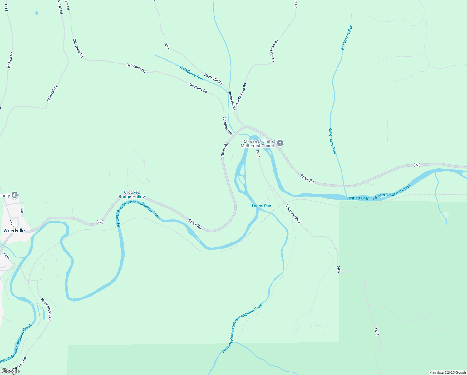 map of restaurants, bars, coffee shops, grocery stores, and more near 2329-2745 River Road in Weedville