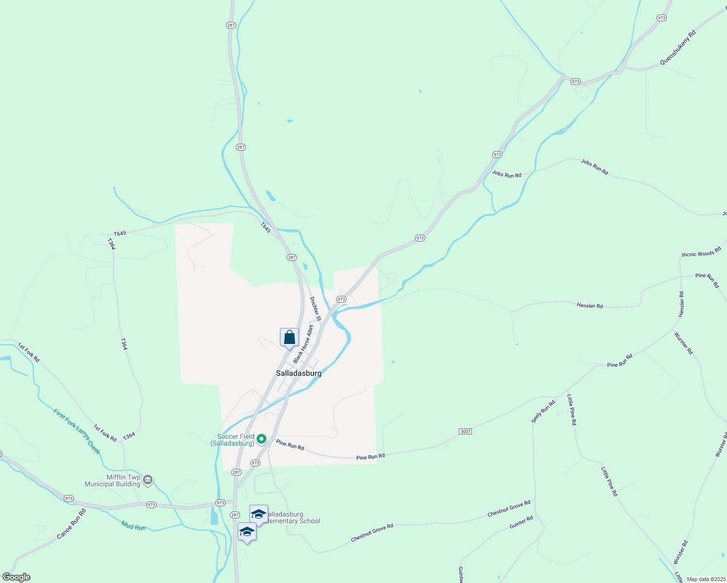 map of restaurants, bars, coffee shops, grocery stores, and more near 26 Snyder Street in Salladasburg