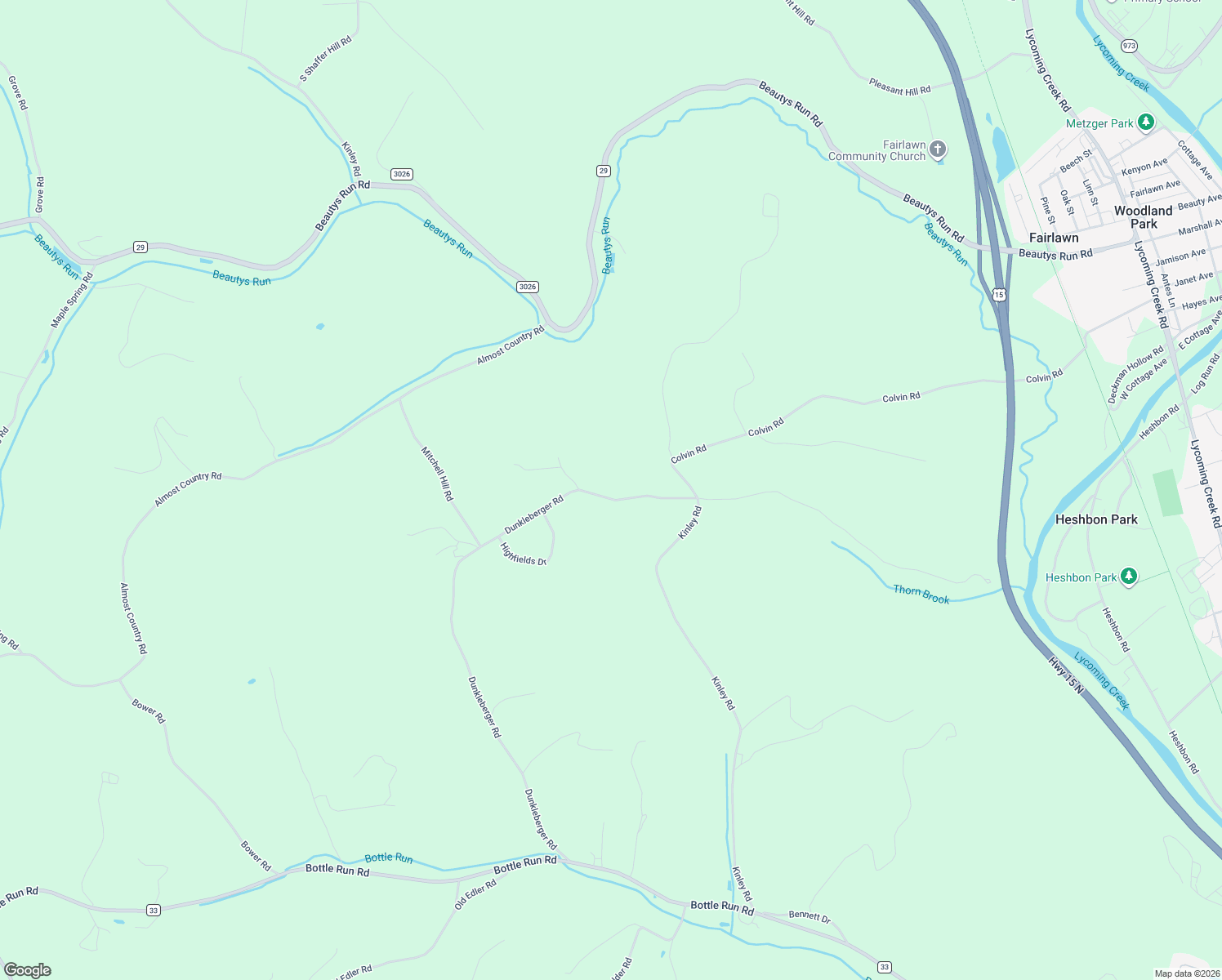 map of restaurants, bars, coffee shops, grocery stores, and more near 1293-1699 Dunkleberger Road in Williamsport