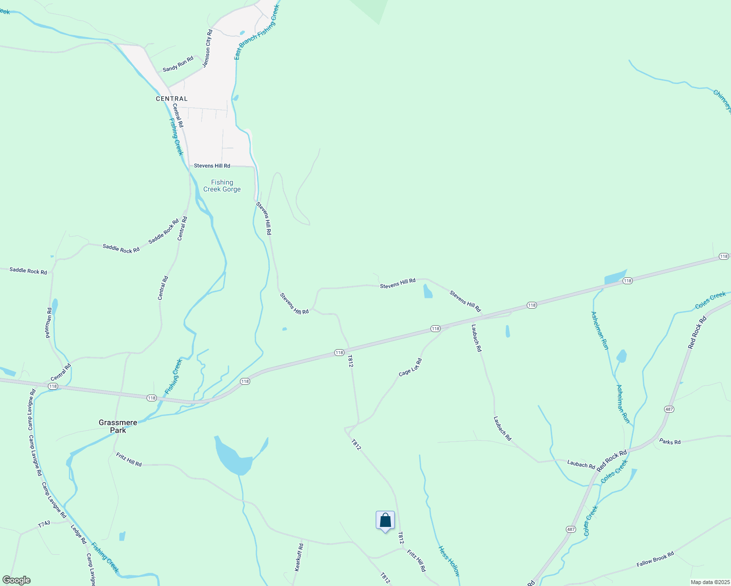 map of restaurants, bars, coffee shops, grocery stores, and more near 121 Stevens Hill Road in Benton
