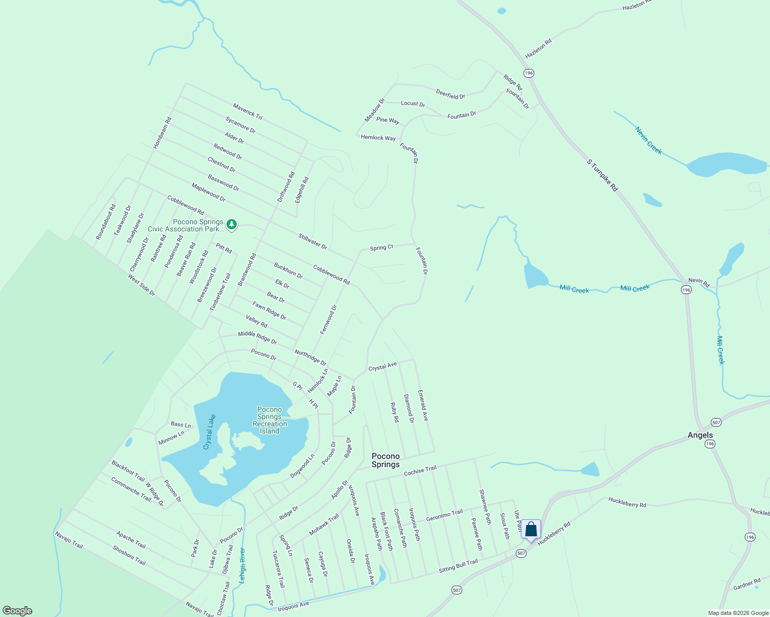 map of restaurants, bars, coffee shops, grocery stores, and more near 161 Fountain Drive in South Sterling