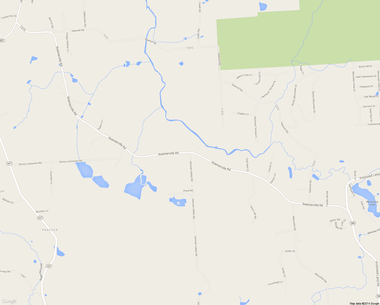 map of restaurants, bars, coffee shops, grocery stores, and more near Roemerville Rd in Greentown