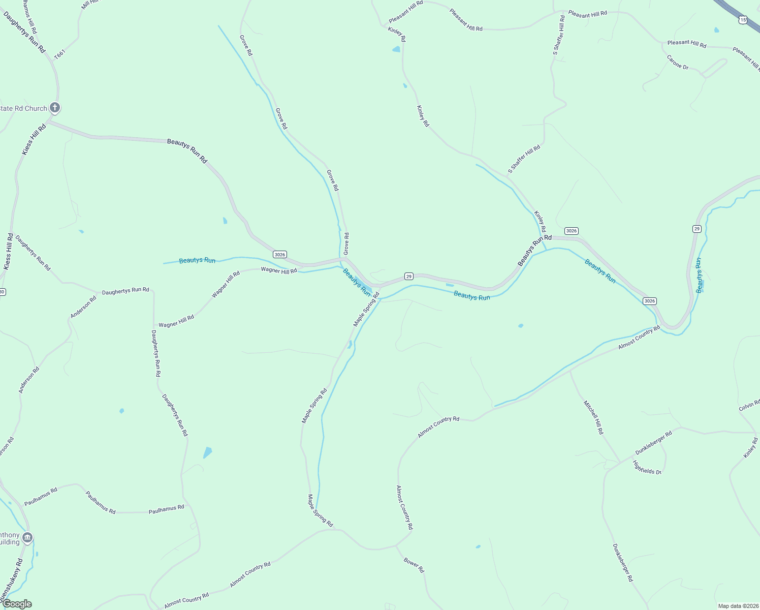 map of restaurants, bars, coffee shops, grocery stores, and more near 230 Hoover Drive in Cogan Station