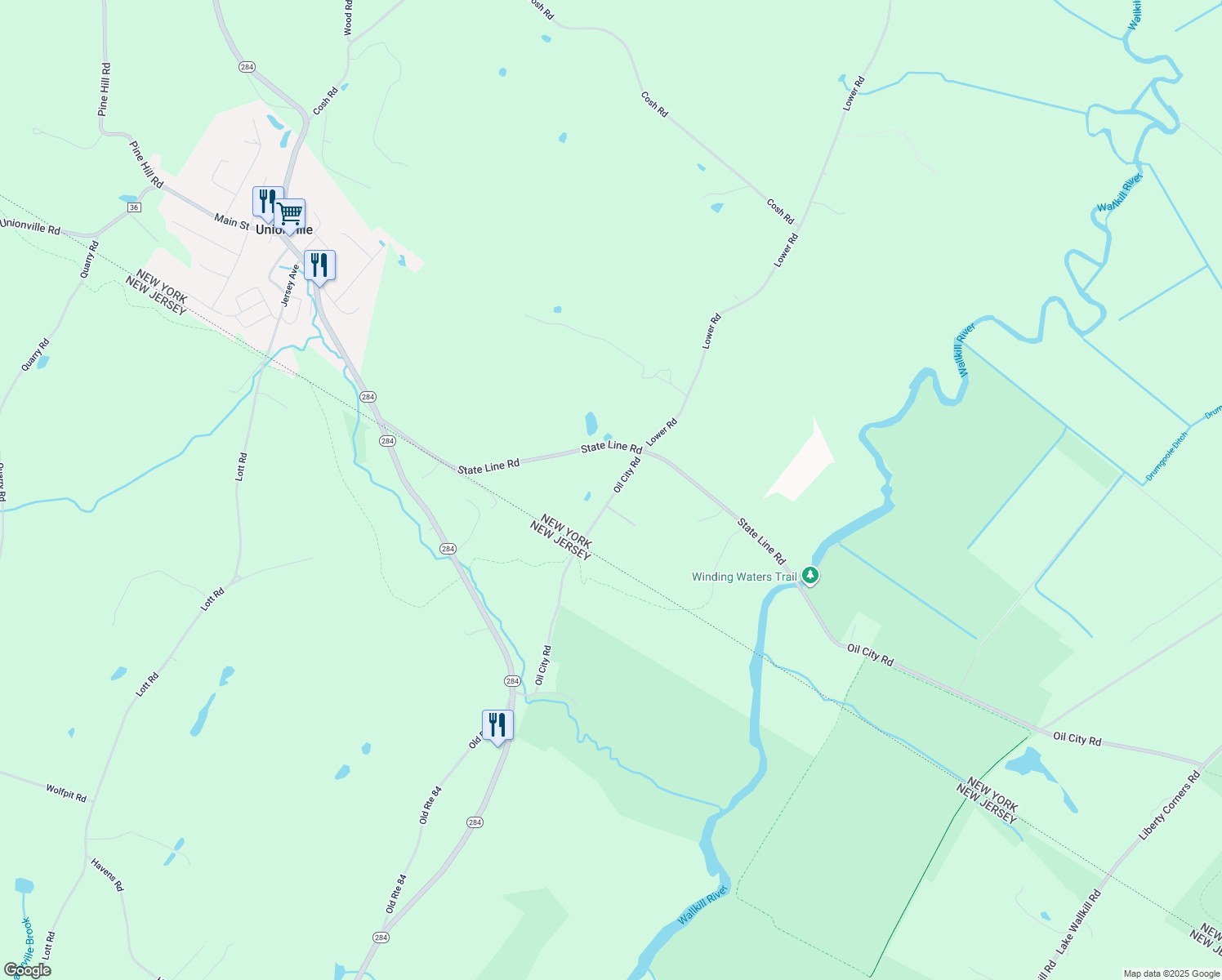 map of restaurants, bars, coffee shops, grocery stores, and more near 49 Lower Road in Westtown