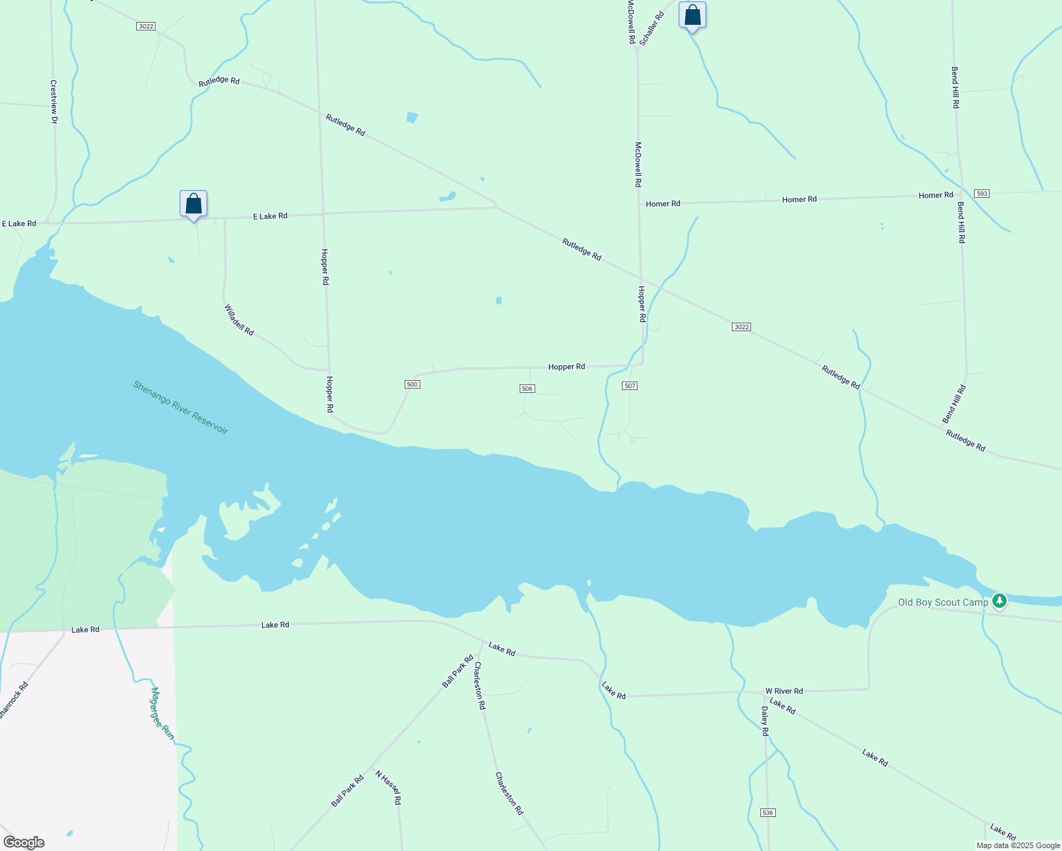 map of restaurants, bars, coffee shops, grocery stores, and more near 13 West Patricia Drive in Transfer