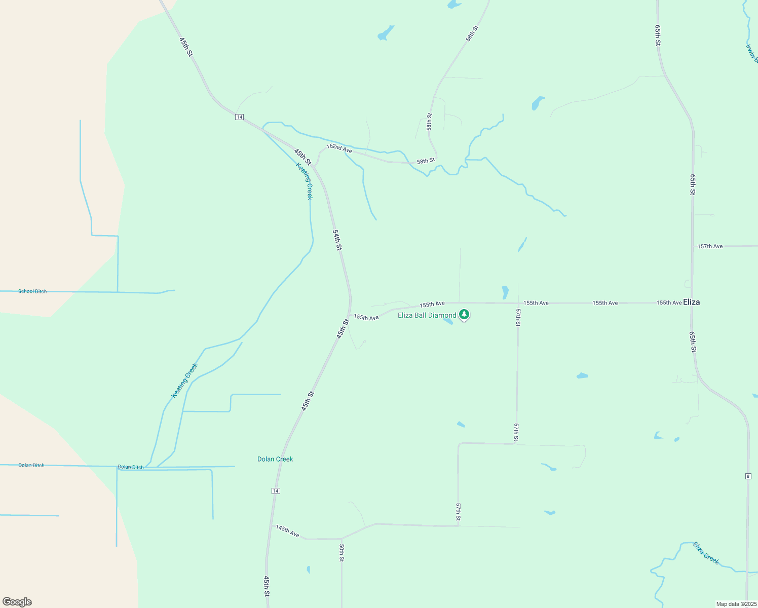 map of restaurants, bars, coffee shops, grocery stores, and more near 1567 54th Street in New Boston