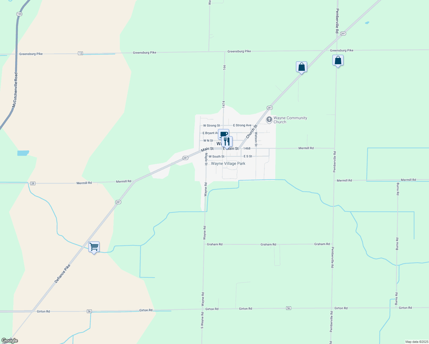 map of restaurants, bars, coffee shops, grocery stores, and more near 147 Lockhart Avenue in Wayne