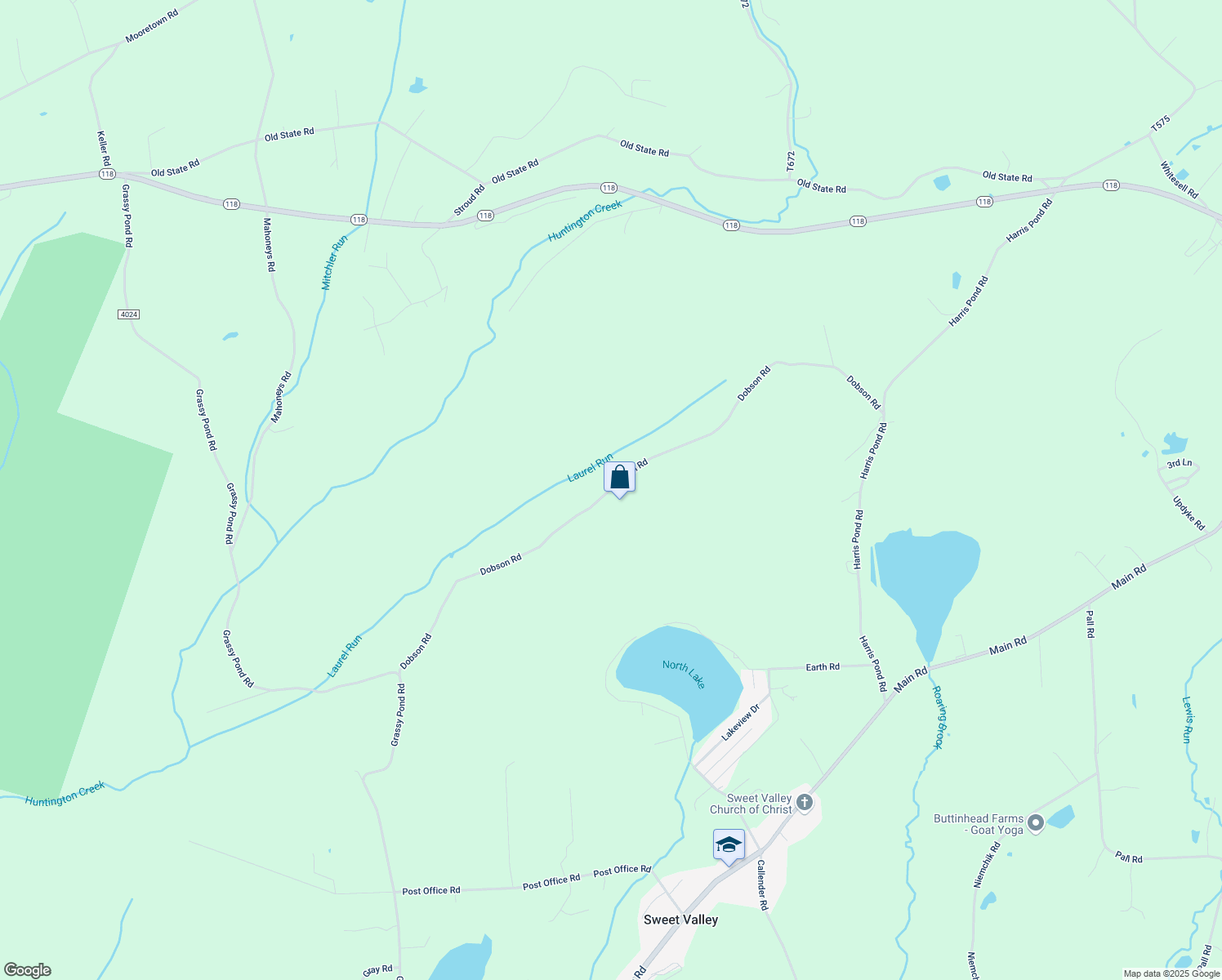 map of restaurants, bars, coffee shops, grocery stores, and more near Dobson Rd in Sweet Valley