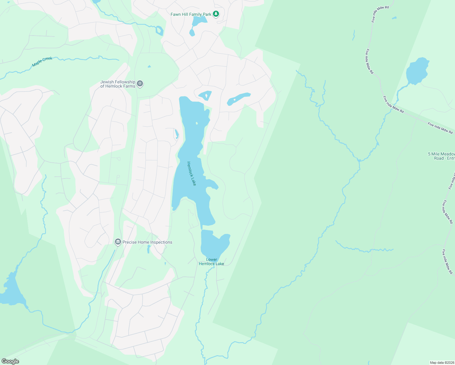 map of restaurants, bars, coffee shops, grocery stores, and more near 1535 Hemlock Farms in Hawley